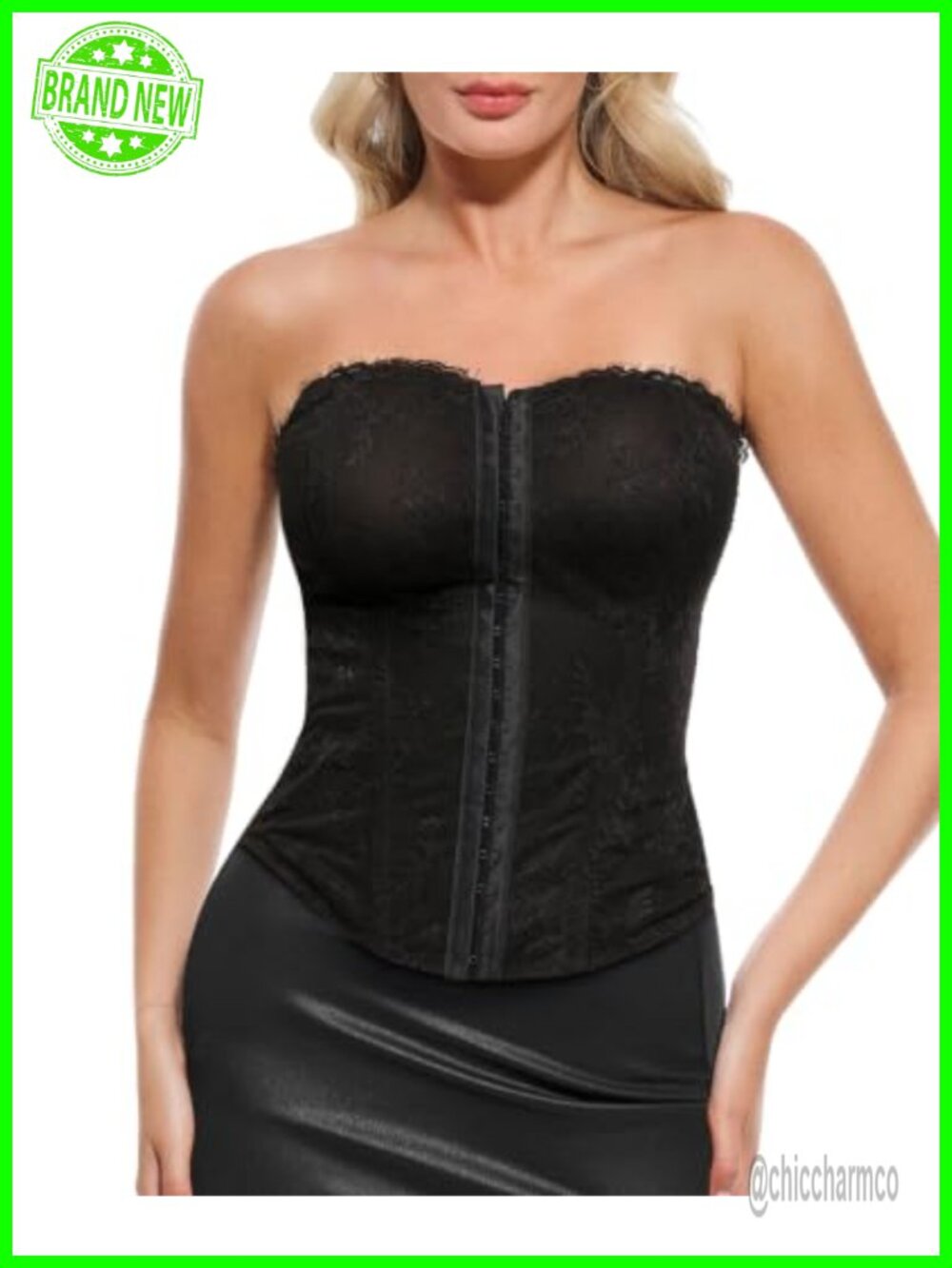 Lace Corset Top Shapewear Boned Bustier Lingerie Tank